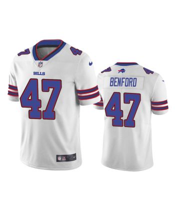 Buffalo Bills Christian Benford 47 White Vapor Limited Jersey