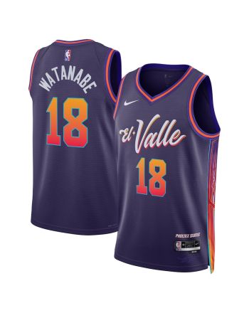 Yuta Watanabe 18 Phoenix Suns 2023/24 City Edition Swingman Jersey - Purple