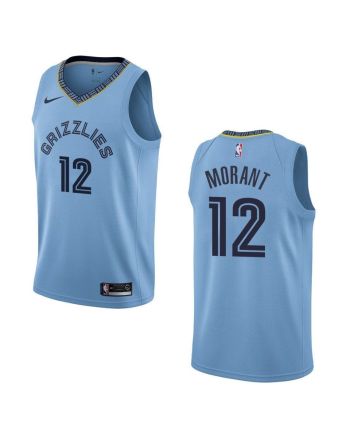 Men's Memphis Grizzlies 12 Ja Morant Statement Swingman Jersey - Blue