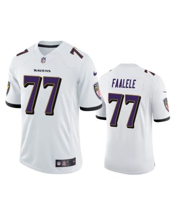 Baltimore Ravens Daniel Faalele 77 White Vapor Limited Jersey