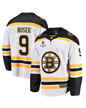 Tomas Nosek 9 Boston Bruins Stanley Cup 2023 Playoffs Patch Away Breakaway Men Jersey - White