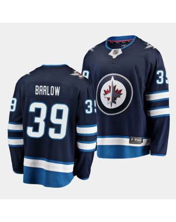 Colby Barlow #39 Winnipeg Jets 2023 NHL Draft Home Breakaway Men Jersey - Navy