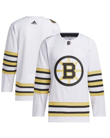 Boston Bruins 100th Anniversary Primegreen Men Jersey - White