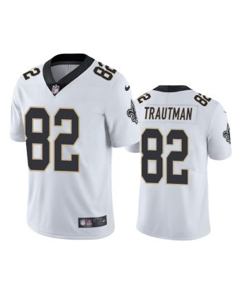 New Orleans Saints 82 Adam Trautman White Jersey