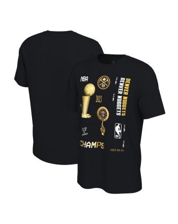 Denver Nuggets 2023 NBA Finals Champions Celebration Expressive T-Shirt - Black