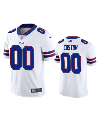 Custom 00 Buffalo Bills White Vapor Limited Jersey