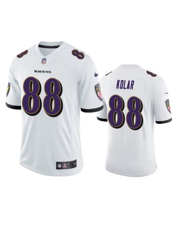 Baltimore Ravens Charlie Kolar 88 White Vapor Limited Jersey