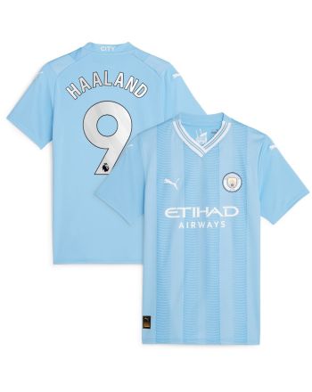 Erling Haaland 9 Manchester City 2023/24 Home Jersey - Sky Blue