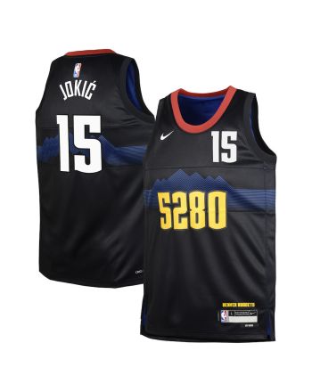 Nikola Jokić 15 Denver Nuggets 2023/24 City Edition Swingman YOUTH Jersey - Black