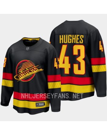 Vancouver Canucks Quinn Hughes 43 2023-24 Alternate Jersey Breakaway Black