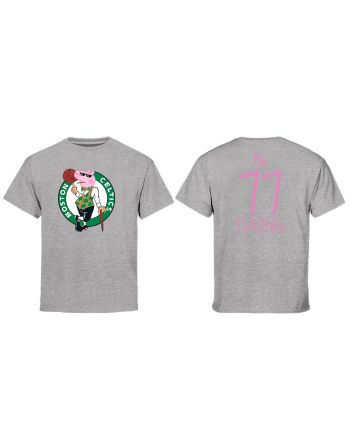 Kyrie Irving 11 Boston Celtics Pig Print T-Shirt - Gray