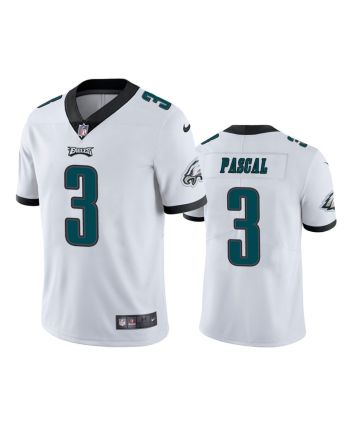 Philadelphia Eagles Zach Pascal 3 White Vapor Limited Jersey