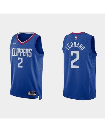 Los Angeles Clippers 2 Kawhi Leonard 2022-23 Icon Edition Blue Men Jersey