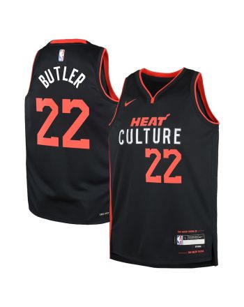 Jimmy Butler 22 Miami Heat 2023/24 City Edition Swingman YOUTH Jersey - Black