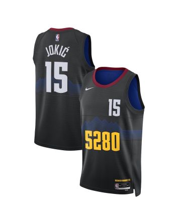 Nikola Jokic 15 Denver Nuggets 2023/24 Swingman Jersey - Black - City Edition