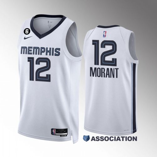 Ja Morant 12 Memphis Grizzlies 2022-23 Association Edition White Jersey