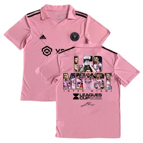 Lionel Messi 10 Inter Miami Masterpiece Of Leagues Cup 2023 Pink Jersey - YOUTH