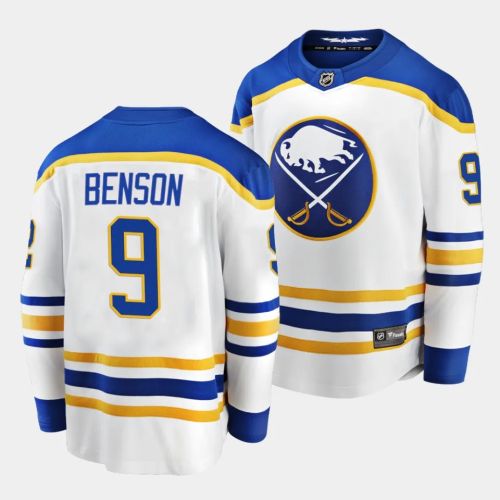 Zachary Benson #9 Buffalo Sabres 2023 NHL Draft Away Men Jersey - White