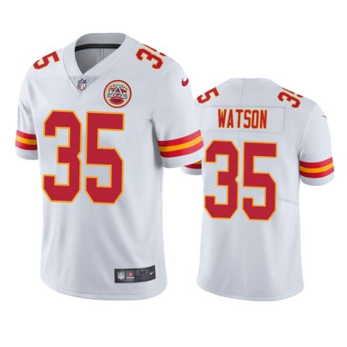 Jaylen Watson 35 Kansas City Chiefs White Vapor Limited Jersey