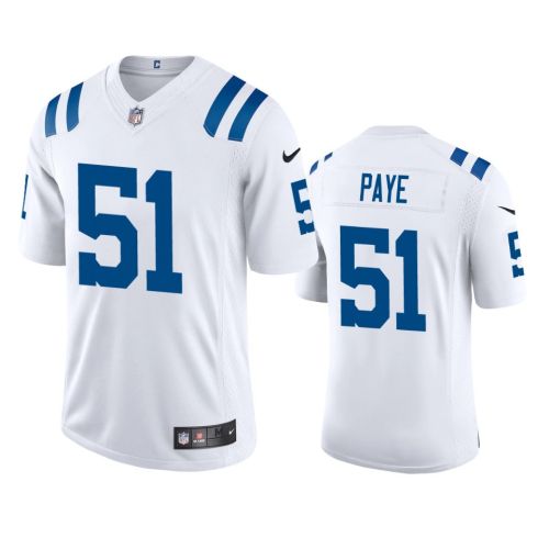 Indianapolis Colts Kwity Paye 51 White Vapor Limited Jersey