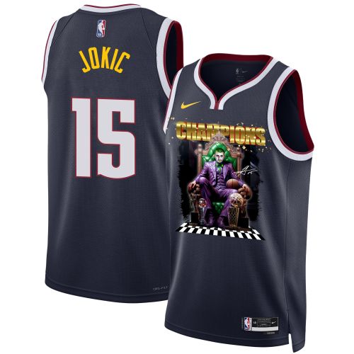 Nikola Jokić Denver Nuggets The Big Joker 2023 NBA Final Champions Swingman Jersey - Black