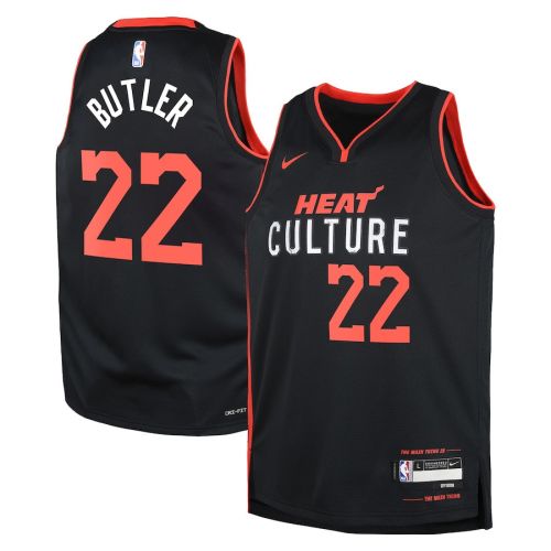 Jimmy Butler 22 Miami Heat 2023/24 City Edition Swingman YOUTH Jersey - Black